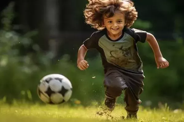 Practicing child
